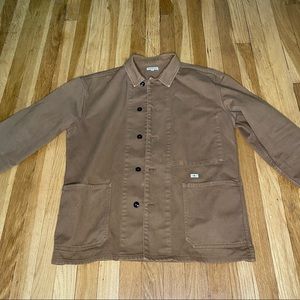 Knickerbocker Mens Chore Jacket Coat Khaki Brown Tan Medium